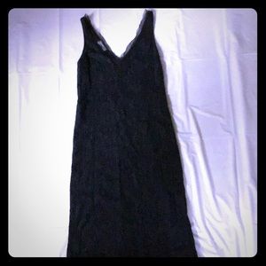 Gerard Darrel black lace shift dress